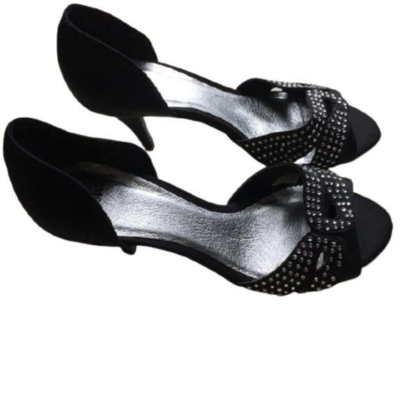 Misha Black High Heels with Rhinestone - Picture 2 of 8